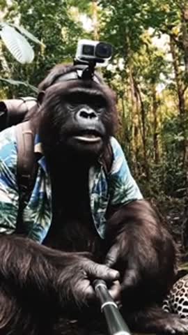 Enterogermina, video para redes sociales: un gorila con cámara en la selva