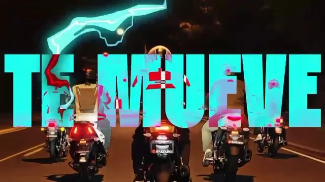 Suzuki Motos: grupo de motoristas de noche con el título Te mueve
