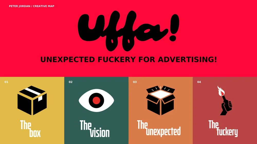 UFFA! de Peter Jordan: The box, The vision, The unexpected y The fuckery